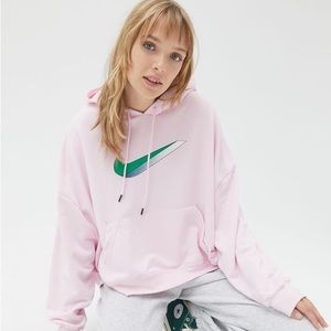 NIKE pink hooded Sweatshirt top in Size M